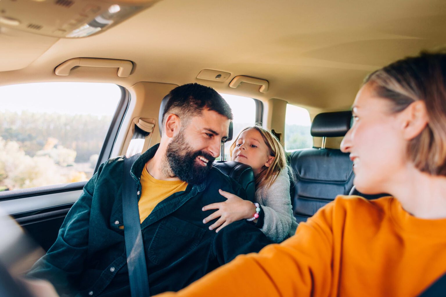 family in a car family in a car